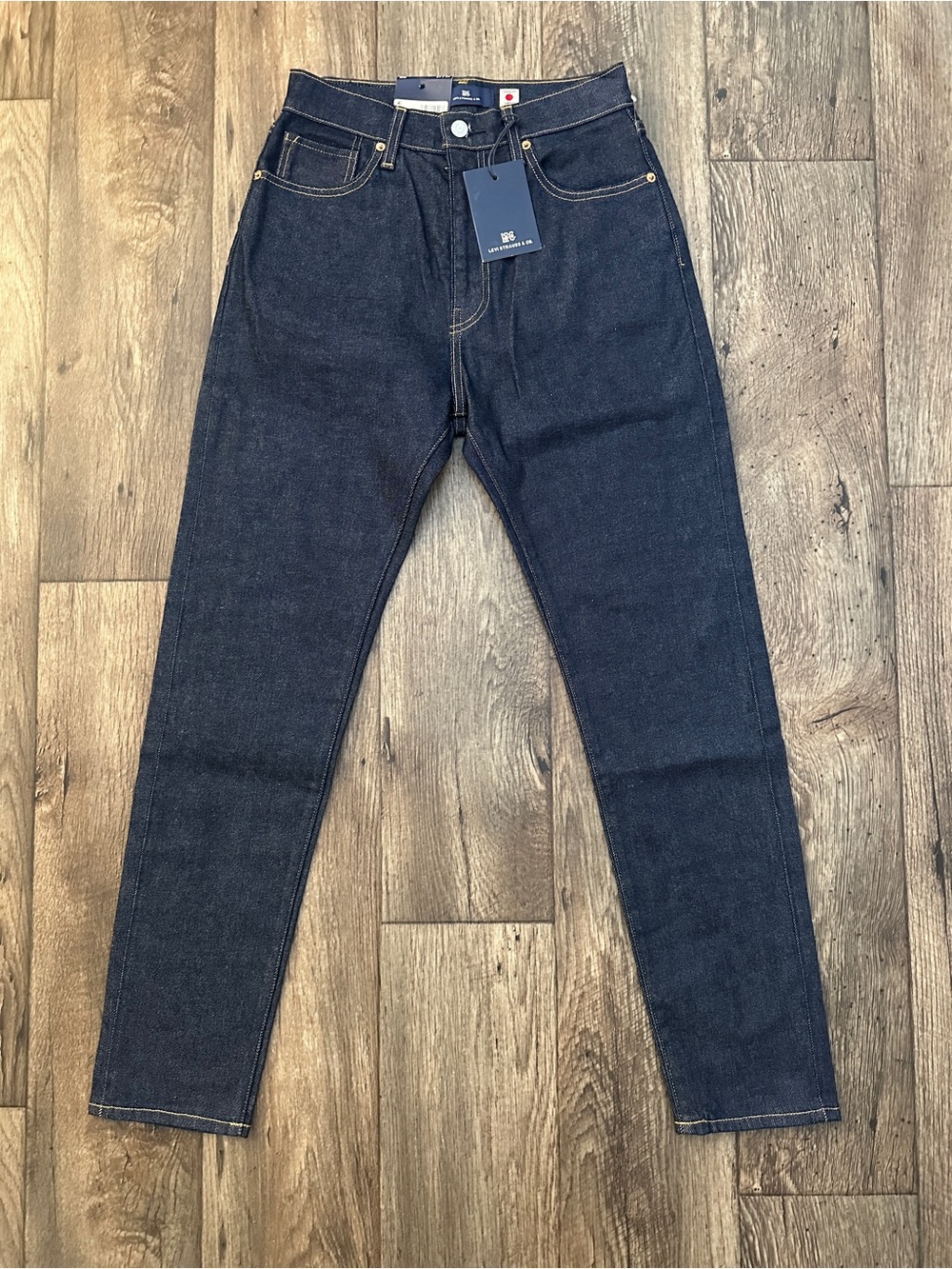 Levi’s Japanese Fabric High Rise Boyfriend Women’s Sz 27x29 Dark Blue Denim
